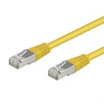 CORDON 1M CAT6A/FTP CCA PVC JAUNE LINKTECH