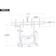 MEUBLE SUPPORT TV Pour 52 à 90" Capacité 100 KG VESA 800*600 TP0045-3A