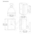 Enceinte 75W Blanche Haut-Parleur 2 Voies Intérieur-Extérieur Plafond Surface ou Fixation murale LB20-PC30-5L