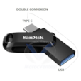 Clé double connectique USB Type-C™ Ultra Dual Drive Go 256Go Marque SanDisk SDDDC2-256G-G46-256GO