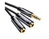 Câble Audio 3,5 mm Mâle vers 3,5 mm Femelle Noir 20898