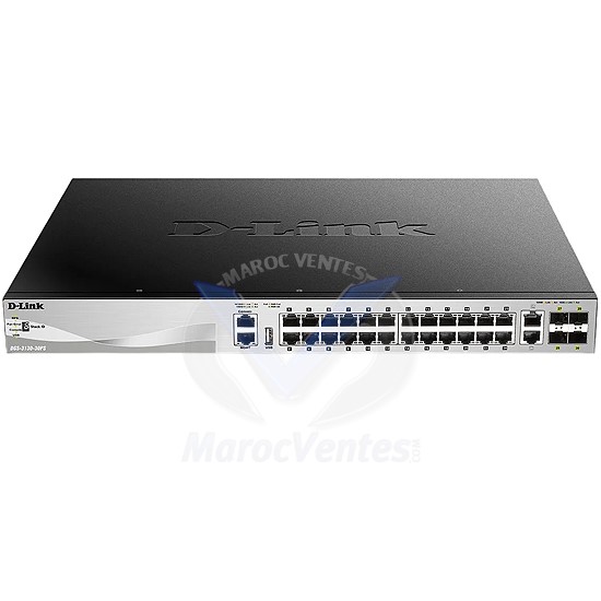 Switch Stackable Lite L3 24 Ports PoE + 6 Ports 10G DGS-3130-30PS
