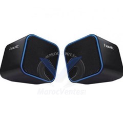Haut-parleurs de PC multimédia USB Noir / Bleu HV-SK473