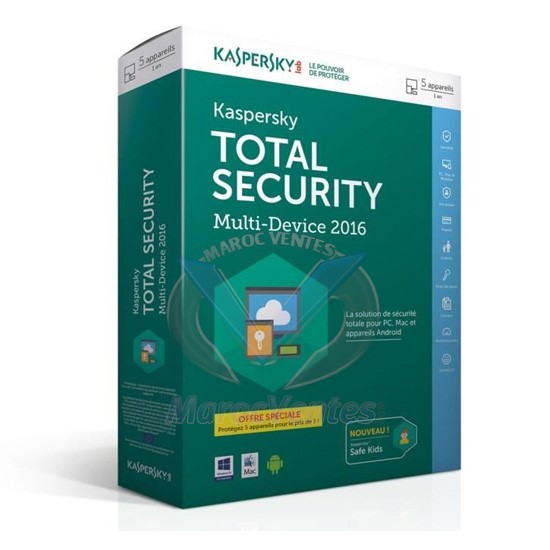 Kaspersky Total Security 20165 Postes Multi-Devices KL1919FBEFS-6MAG