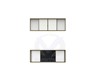 TABLEAU BLANC 4 VOLETS DONT 2 COULISSANTS EIB 4 SLIDING WHITE BOARD 400*130*10CM WITH FRAMES EIBW4M