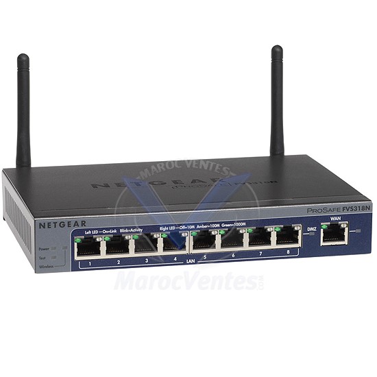 Routeur ProSafe Firewall Wireless VPN 5 tunnels 1 Port WAN Gigabit 8 Ports LAN Gigabit Point d