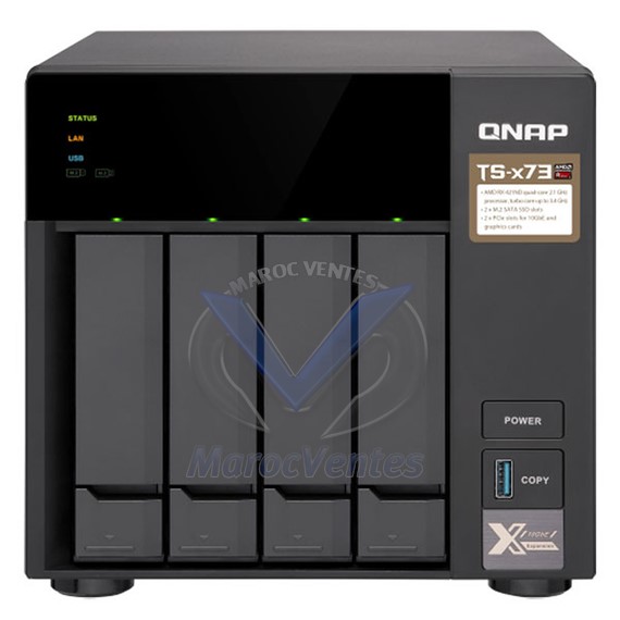 Serveur NAS 4 baies avec 4 GB DDR4 (sans disque dur) TS-473-4G