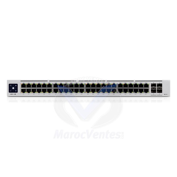 Switch 48 Ports Gigabit Ethernet dont (32) 802.3at PoE + (4) ports SFP 1G géré USW-48-POE