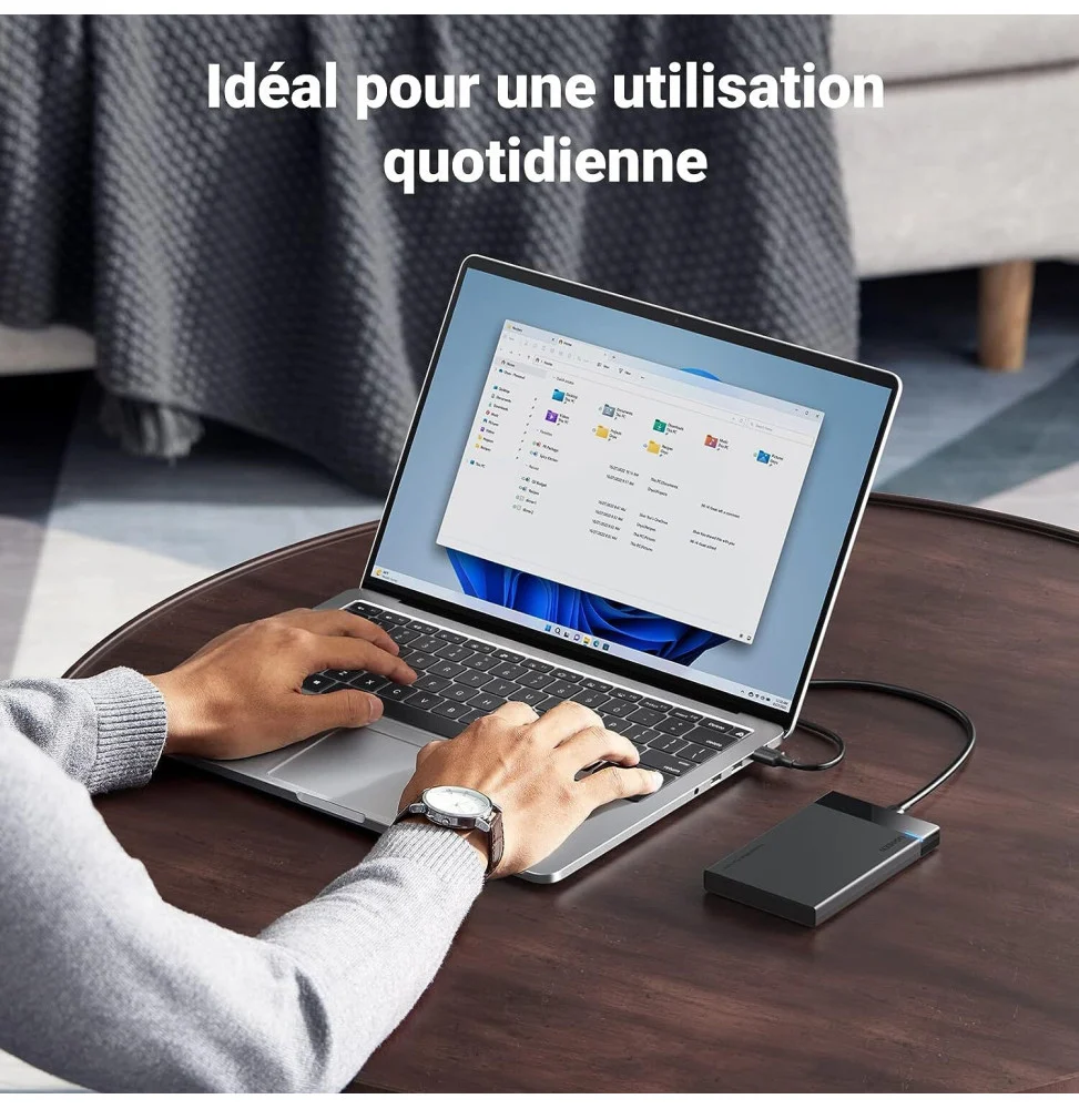 Ugreen Boitier Disque Dur Externe USB-C 2.5 SATA 50743