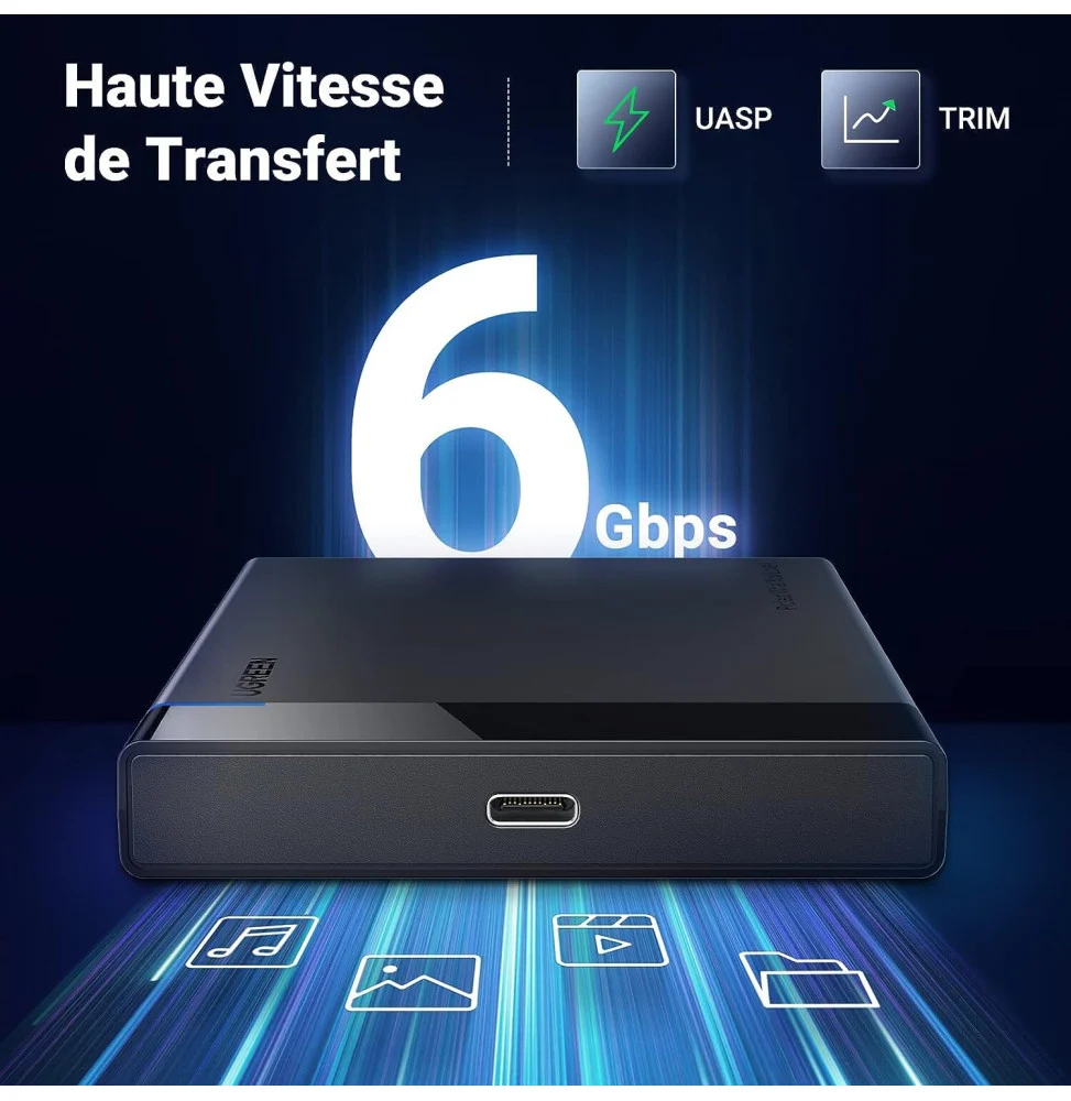 Ugreen Boitier Disque Dur Externe USB-C 2.5 SATA 50743
