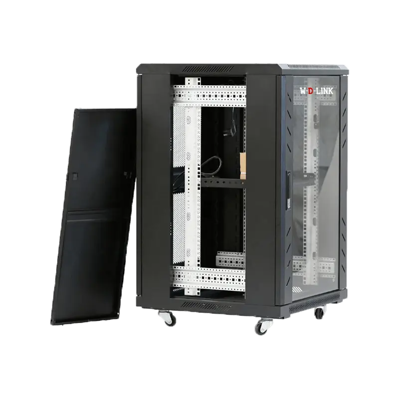 Armoire informatique 18U avec étagère et 2 ventilateurs, 600x600x1000 mm 18U88