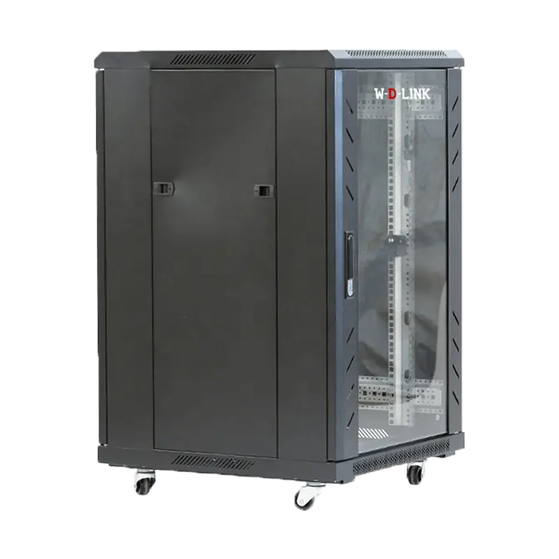 Armoire informatique 18U avec étagère et 2 ventilateurs, 600x600x1000 mm 18U88